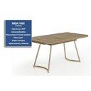 Ver imagem 4 de Mesa Cozinha Évora Aço Tampo Madeirado 170cm Dourado Carraro