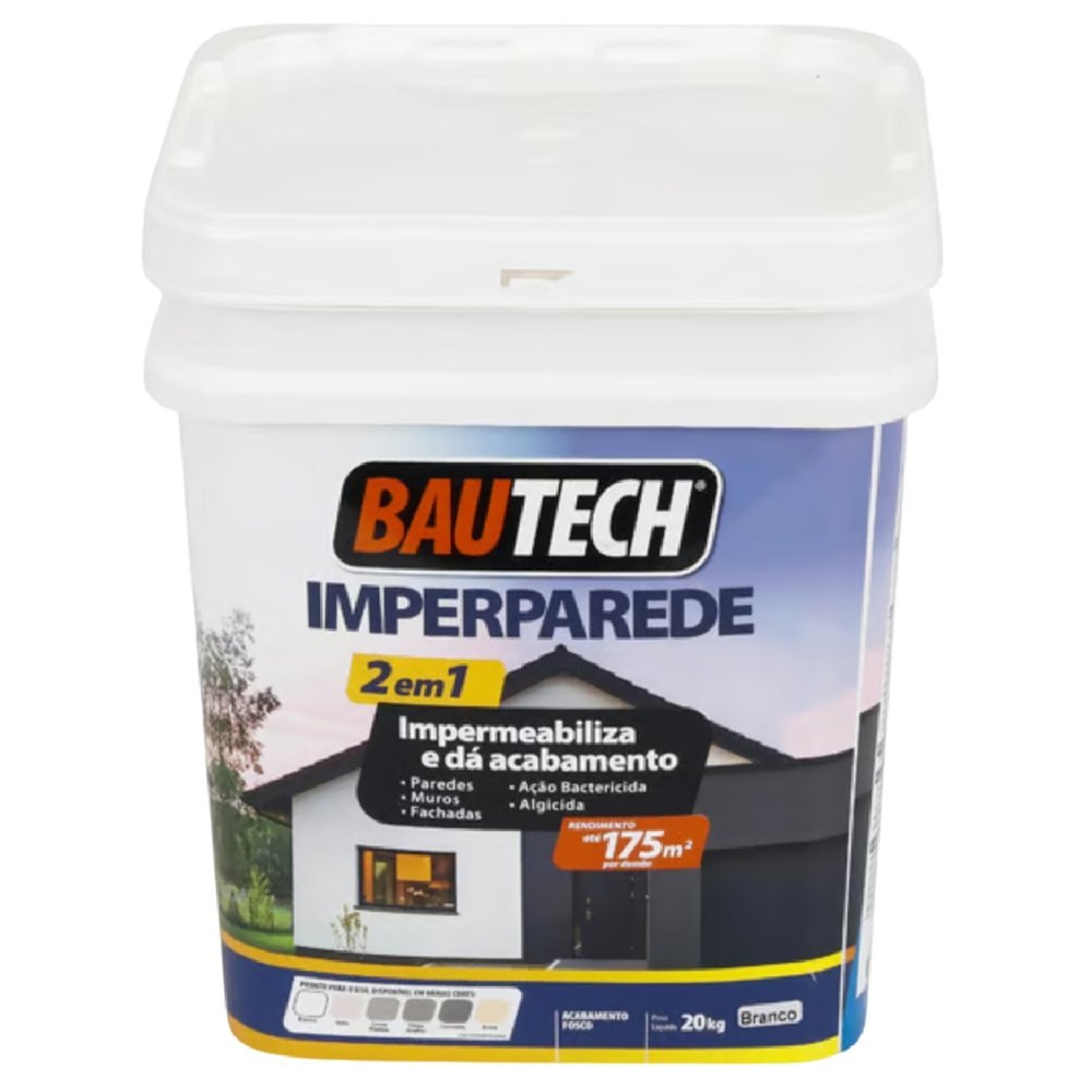 Tinta Acrílica Imperparede Branco Gelo 20kg - 21753 - BAUTECH - 2