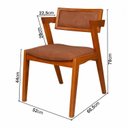 Ver imagem 5 de Conjunto Mesa e 4 Cadeiras Madeira Maciça, Tampo Off White e Assento Estofado Ímola