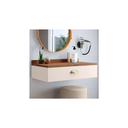 Ver imagem 2 de Penteadeira Suspensa Moderna Gaveta C/ Puxador Concha Quarto:off/cinamomo