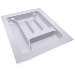 Porta Talheres de Gaveta Organizador para Cozinha Branco 5 Divisórias Acabamento Moveis - 6
