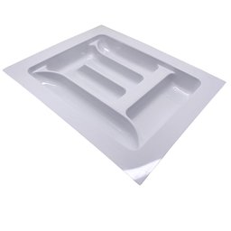 Porta Talheres de Gaveta Organizador para Cozinha Branco 5 Divisórias Acabamento Moveis - 7