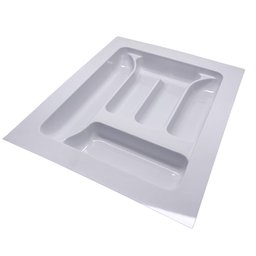 Porta Talheres de Gaveta Organizador para Cozinha Branco 5 Divisórias Acabamento Moveis - 5