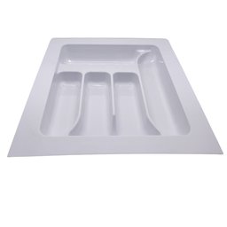 Porta Talheres de Gaveta Organizador para Cozinha Branco 5 Divisórias Acabamento Moveis - 8