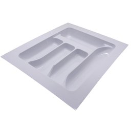 Porta Talheres de Gaveta Organizador para Cozinha Branco 5 Divisórias Acabamento Moveis - 3