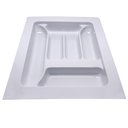 Ver imagem 1 de Porta Talheres de Gaveta Organizador para Cozinha Branco 5 Divisórias Acabamento Moveis