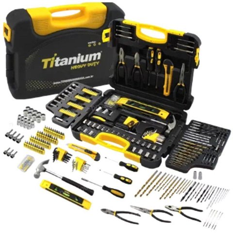 Kit Ferramenta Jogo Titanium de 300 Peças Multiuso
