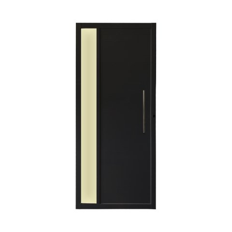 Porta Lambril Vidro Lateral e 210x100 com Puxador e Rolete