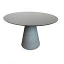 Ver imagem 1 de Mesa De Jantar Cone Concreto 160 Cm Tampo Laqueada Cor Preto