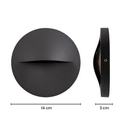 Balizador Led Fendi 3w Grafite Luz Quente Bella St3229 - 2