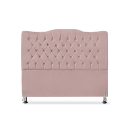 Cabeceira Queen Estofada Dunas - Veludo Rose - 3