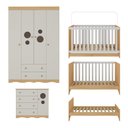 Ver mais imagens de Quarto de Bebê Completo com Berço Americano 3 em 1 Sonho Multimóveis Mp4615 Madeirado/off White