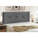 Ver imagem 1 de Cabeceira Estofados Solteiro Quarto 90cm Mariana Suede Cinza Madelina Decor