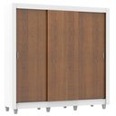 Ver imagem 3 de Guarda Roupa Casal Madesa Lyon 3 Portas de Correr 2 Gavetas com Pés - Branco/rustic