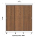 Ver imagem 4 de Guarda Roupa Casal Madesa Lyon 3 Portas de Correr 2 Gavetas com Pés - Branco/rustic