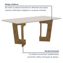 Ver imagem 4 de Mesa de Jantar 180cmx90cm Tampo de 25mm Liz Valdemoveis Cinamomo/off White