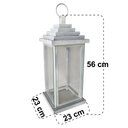 Ver imagem 2 de Lanterna em Ferro Rústica Marroquina Dourado Grande Artesanal Libertas Rosas Lanterna Rustica Branco