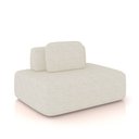 Ver imagem 7 de Sofá 4 Lugares Orgânico com Chaise e 3 Módulos Berlim bouclê Off K01 - D’Rossi