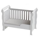 Ver imagem 3 de Quarto de Bebê Ariel 3 Portas Berço Mirelle com Colchão e Cama Babá Julia Branco Brilho –