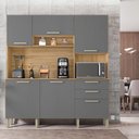 Ver imagem 3 de Cozinha Ferrara 6 Portas e 2 Gavetas Freijó Gris - Kits Paraná