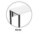 Ver mais imagens de Mesa Escritório 1500x600x750mm M150-60pe40tub Branco-preto
