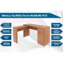 Ver imagem 2 de Mesa Canto P/escritório Me4101 C/ 3 Gavetas Branco - Tecno Mobili