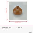 Ver imagem 2 de Vaso Decorativo de Madeira Natural 17x18x18cm Enfeite Sala Mesa Estante Aparador