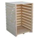 Ver imagem 2 de Capa Protetora Botijão de Gás de Cozinha em Madeira Maciça Cru com Suporte