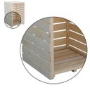 Ver mais imagens de Capa Protetora Botijão de Gás de Cozinha em Madeira Maciça Cru com Suporte