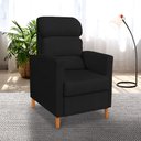 Ver imagem 1 de Poltrona Amamentação Reclinável Gisele - Poltrona Confortável para Leitura e Descanso - Preto