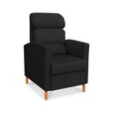 Ver imagem 3 de Poltrona Amamentação Reclinável Gisele - Poltrona Confortável para Leitura e Descanso - Preto