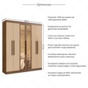 Ver imagem 3 de Guarda-Roupas Casal 6 Portas 180cm Multimóveis CR35262