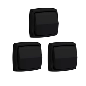 Kit 3 Acabamento Para Valvula de descarga preta