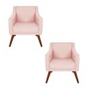 Ver imagem 1 de Kit 2 Poltrona Gabriela Corino Rosa Bebe - Dominic Decor