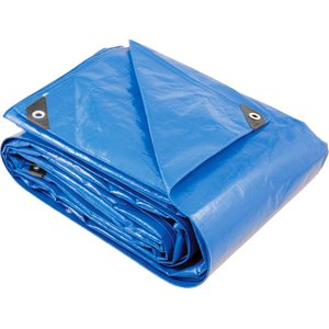 Lona polietileno 15x6m azul 200 micras reforçada Vonder Plus