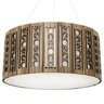 Luminária Decorativa Madeira Pendente Porto Belo Red 45cm - 1