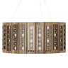 Luminária Decorativa Madeira Pendente Porto Belo Red 45cm - 4