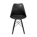 Ver imagem 2 de Kit 4 Cadeiras Saarinen Dsw Pretas em Polipropileno para Sala de Jantar e Cozinha