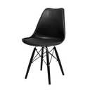 Ver imagem 1 de Kit 4 Cadeiras Saarinen Dsw Pretas em Polipropileno para Sala de Jantar e Cozinha
