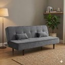 Ver imagem 2 de Sofá Cama Silver 3 Lugares Reclinável Suede Cinza Chumbo 1,92 - Star Confort