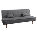 Ver imagem 2 de Sofá Cama Silver 3 Lugares Reclinável Suede Cinza Chumbo 1,92 - Star Confort