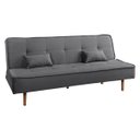 Ver imagem 2 de Sofá Cama Silver 3 Lugares Reclinável Suede Cinza Chumbo 1,92 - Star Confort