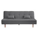 Ver imagem 4 de Sofá Cama Silver 3 Lugares Reclinável Suede Cinza Chumbo 1,92 - Star Confort