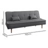 Sofá Cama Silver 3 Lugares Reclinável Suede Cinza Chumbo 1,92 - Star Confort - 5