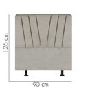 Ver imagem 3 de Cabeceira Estofada Bélgica 90cm Solteiro para Cama Colchão Box Quarto Linho Bege - Aurora Line