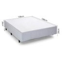 Ver imagem 3 de Base Box Desmontável Casal 138x188x39cm Yescasa Cinza