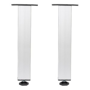 Kit 2 Pé Alumínio 27cm Fosco Cozinha Móveis 40x40 Regulável