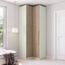 Ver imagem 1 de Guarda-roupa Modulado 94 X 93cm Canto Reto 2 Portas Seletto Henn - Areia/jequitibá