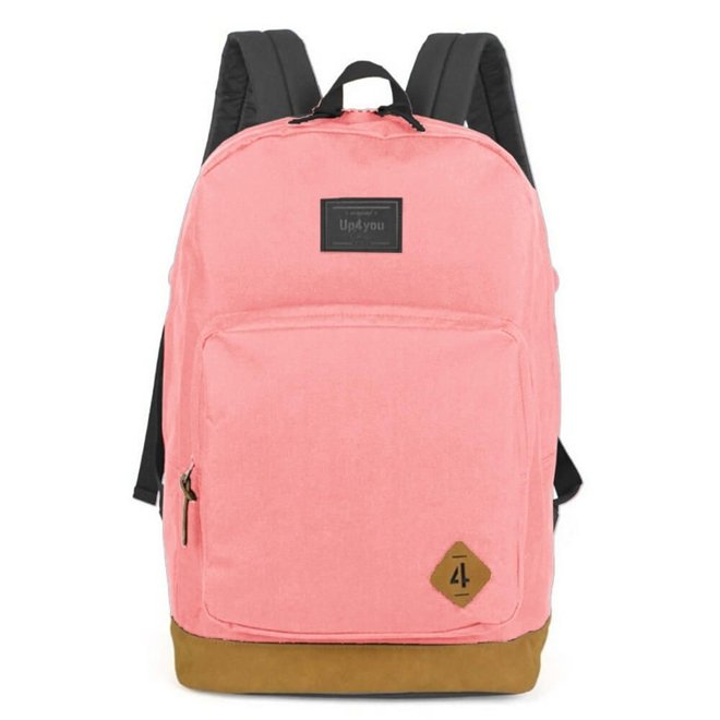 Mochila Feminina Casual Básica Colors Rosa | MadeiraMadeira