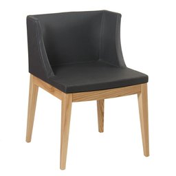 Cadeira Christie Mademoiselle Cinza escuro - Base de madeira clara - 1